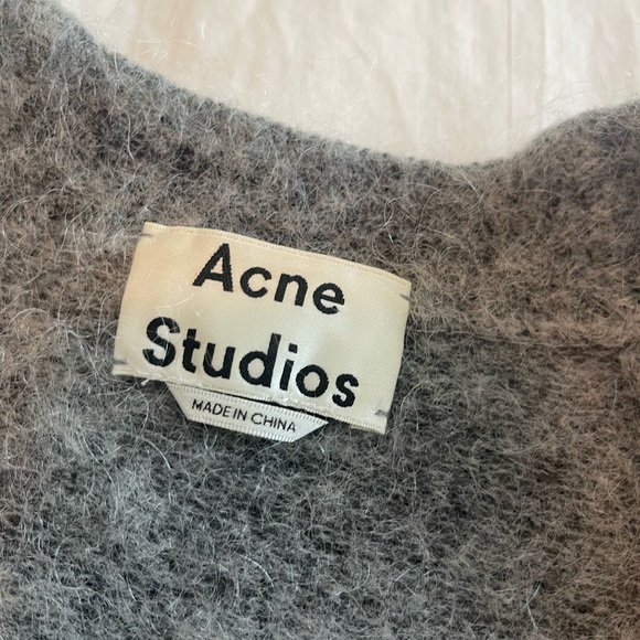 ACNE Alpaca open cardigan; grey size S - Picture 2 of 5
